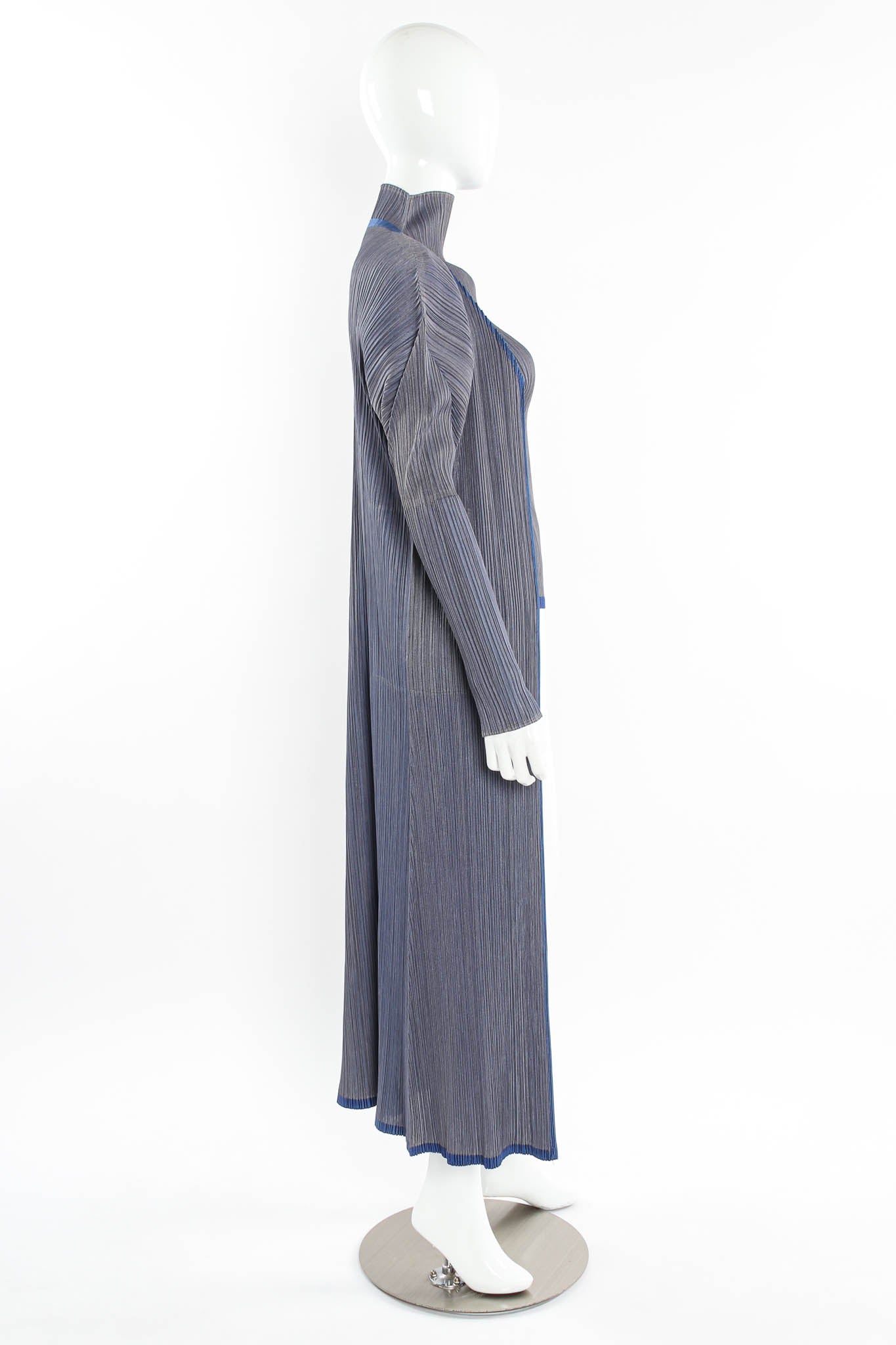 Vintage Pleats Please Issey Miyake Pleated Duster & Top Set mannequin side set @ Recess LA