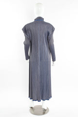 Vintage Pleats Please Issey Miyake Pleated Duster & Top Set mannequin duster back @ Recess LA