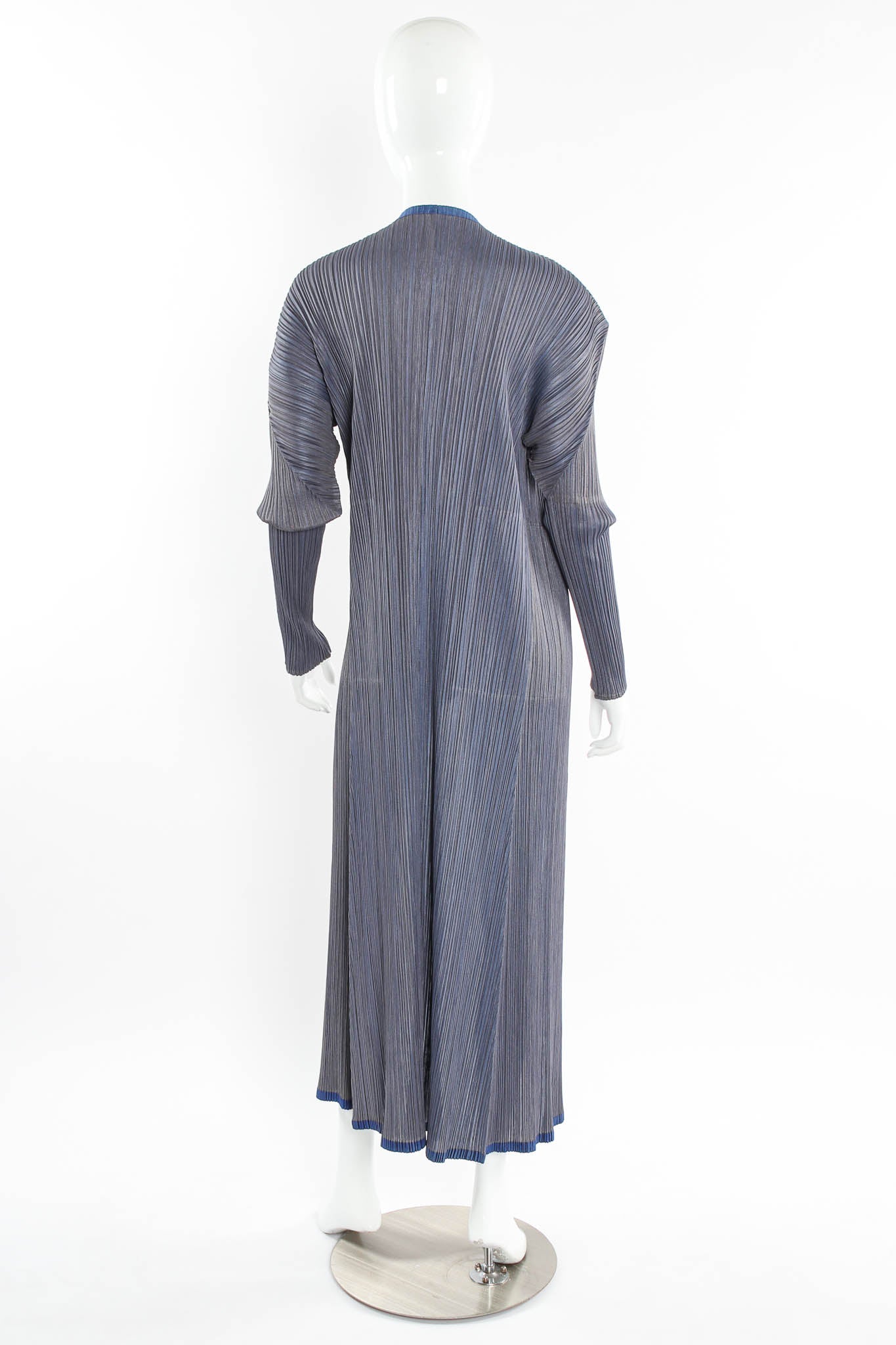 Vintage Pleats Please Issey Miyake Pleated Duster & Top Set mannequin duster back @ Recess LA