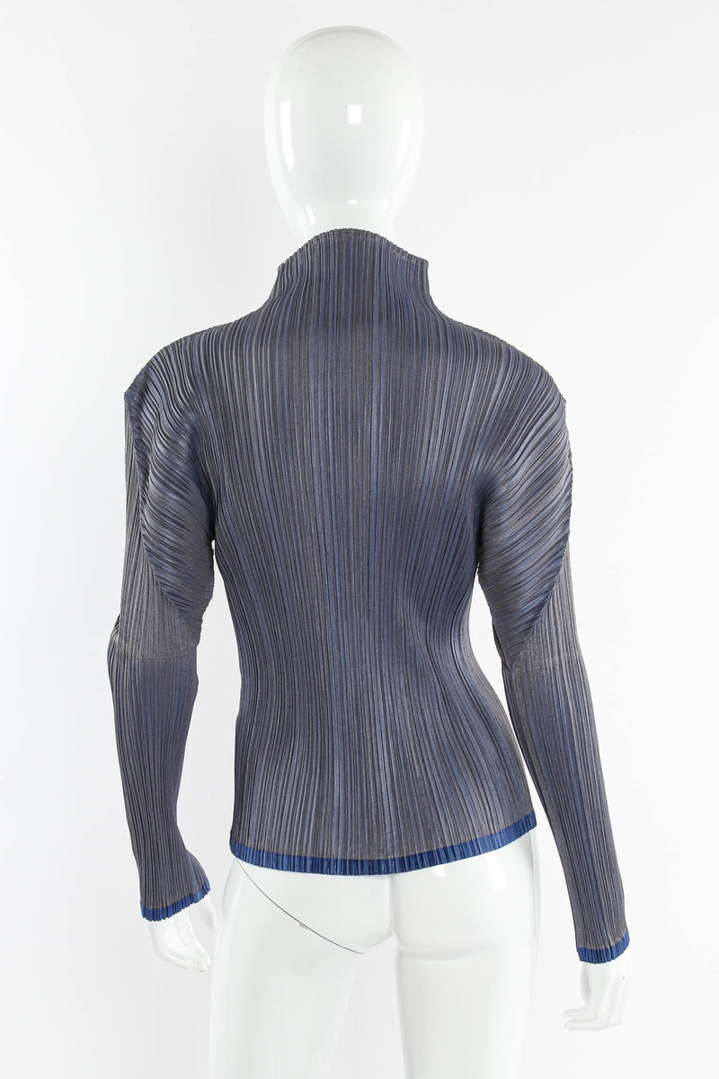 Vintage Pleats Please Issey Miyake Pleated Duster & Top Set mannequin top back @ Recess LA