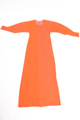 Vintage Issey Miyake Pleats Please Neon Duster & Skirt Set duster flat at Recess LA