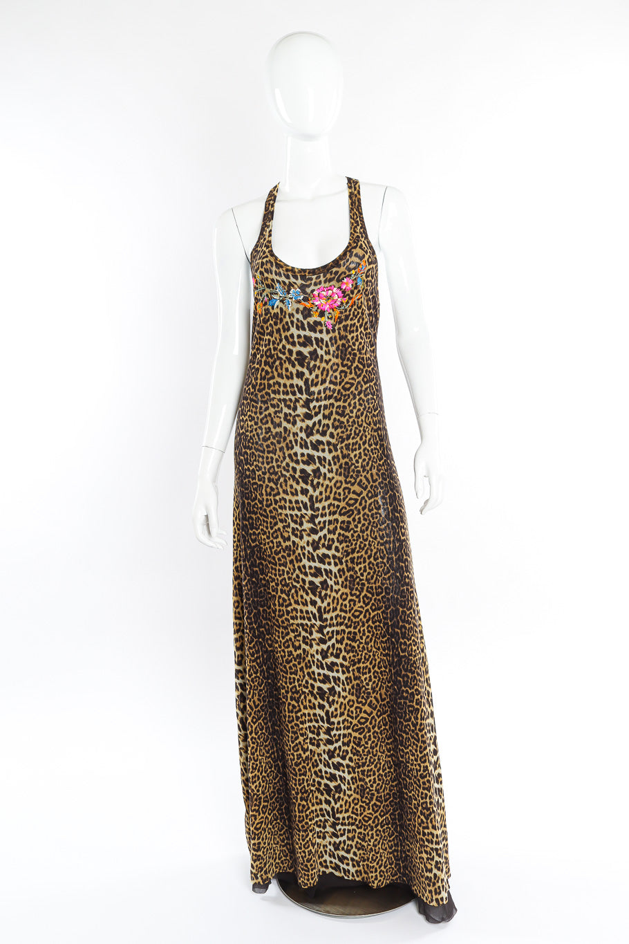 Leopard dress by Jean Paul Gaultier on mannequin front full @recessla