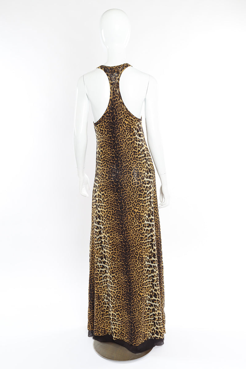 Leopard dress by Jean Paul Gaultier on mannequin back @recessla