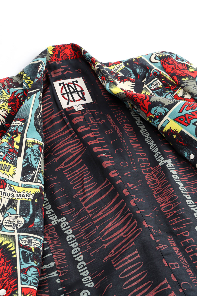 Vintage JPG Monogram Comic Book Blazer flat lay @ Recess LA