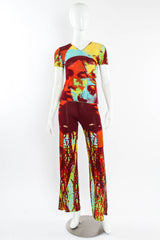 Vintage Jean Paul Gaultier 2000 S/S Acid Top & Pant Set mannequin front @ Recess LA