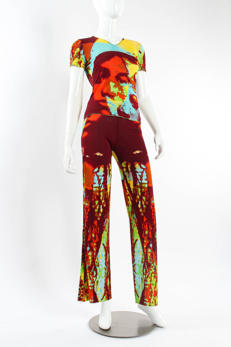 Vintage Jean Paul Gaultier 2000 S/S Acid Top & Pant Set mannequin angle @ Recess LA