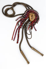 Jeweled Face Bolo Tie Necklace