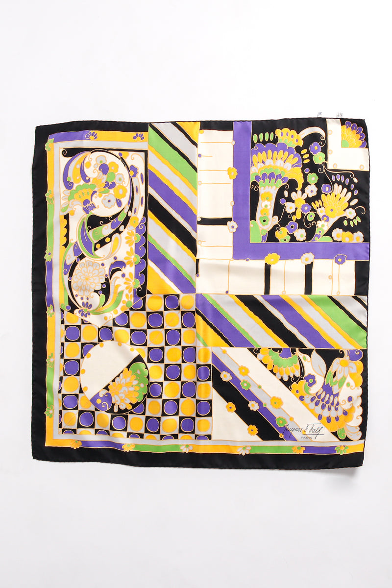 Vintage Jacques Fath Geometric Floral Block Scarf at Recess Los Angeles