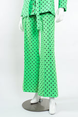 Vintage Jaeger Polka Dot Jacket & Pant Suit Set on Mannequin pant @ Recess LA