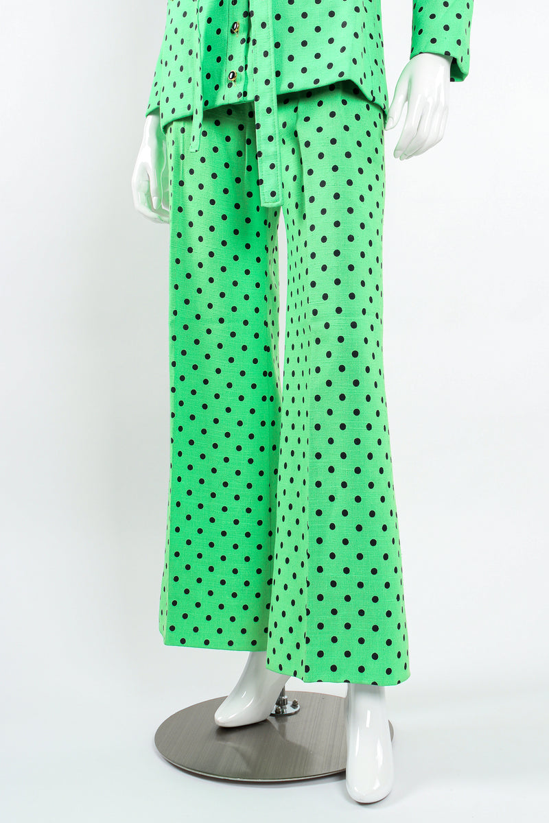 Vintage Jaeger Polka Dot Jacket & Pant Suit Set on Mannequin pant @ Recess LA