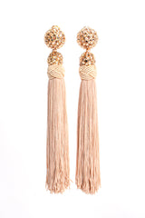 Vintage James Arpad Blush Long Tassel Earrings at Recess Los Angeles