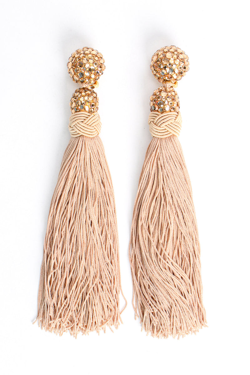 Vintage James Arpad Blush Long Tassel Earrings at Recess Los Angeles