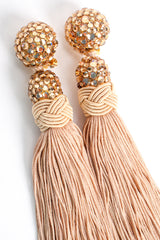 Vintage James Arpad Blush Long Tassel Earrings detail at Recess Los Angeles