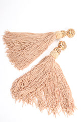 Vintage James Arpad Blush Long Tassel Earrings at Recess Los Angeles