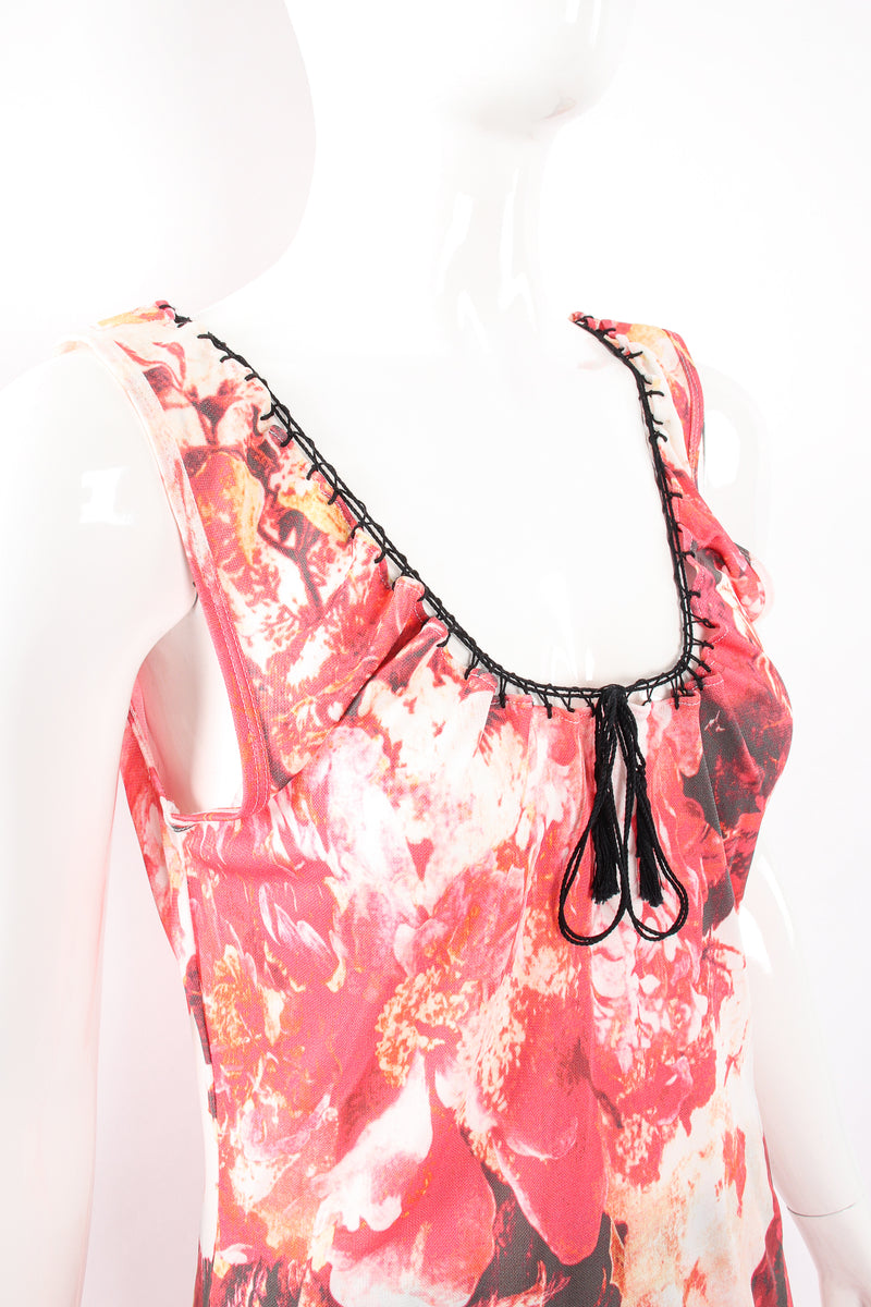 Vintage Jean Paul Gaultier Floral Jersey Scoop Tank & Skirt Set on Mannequin top at Recess LA