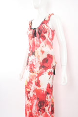 Vintage Jean Paul Gaultier Floral Jersey Scoop Tank & Skirt Set on Mannequin crop at Recess LA