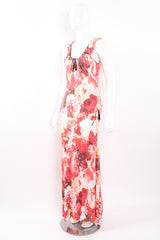 Vintage Jean Paul Gaultier Floral Scoop Tank & Skirt Set on Mannequin angle untuck at Recess LA