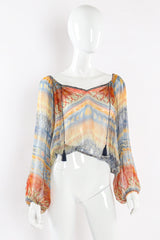 Currency Peasant Blouse by Jean Paul Gaultier front view @recessla