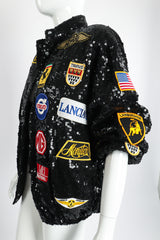 Vintage Jeanette Kastenberg St Martin Sequined Formula 1 Bomber on Mannequin angle at Recess LA