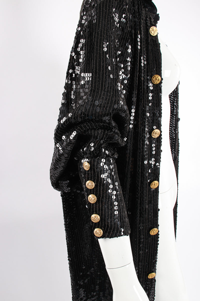 Vintage Jeanette Kastenberg St Martins Sequin Cocoon ShirtDress Duster on Mannequin cuff at Recess