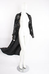 Vintage Jeanette Kastenberg St Martins Sequin Cocoon ShirtDress Duster on Mannequin angle@ Recess