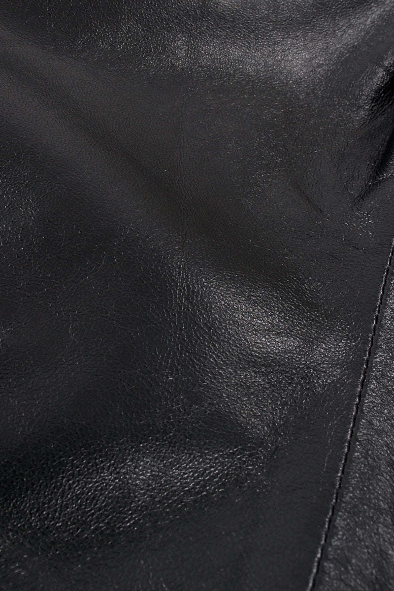 Jitrois Soft Black Leather Balloon Sleeve Bustier leather fabric at Recess Los Angeles