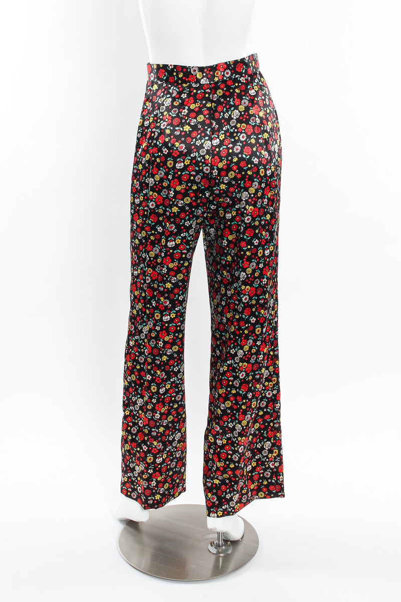 Vintage Joan Leslie by Kasper Floral Duster & Pant Set mannequin back pant  @ Recess LA