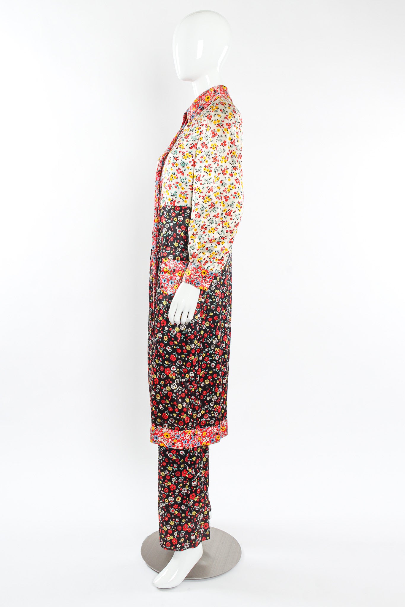 Vintage Joan Leslie by Kasper Floral Duster & Pant Set mannequin side @ Recess LA