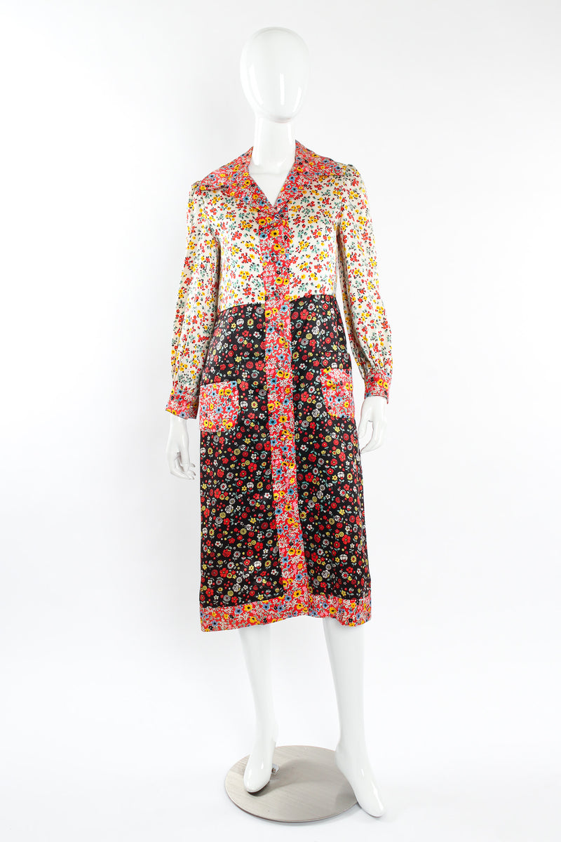 Vintage Joan Leslie by Kasper Floral Duster & Pant Set mannequin front top @ Recess LA