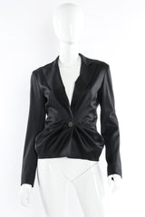 Vintage John Galliano Gathered Wool Blazer mannequin front @ Recess LA