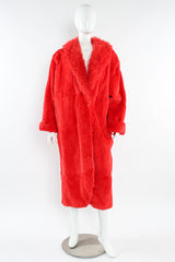 Vintage Jona Mongolian Fur Panel Coat mannequin front @ Recess LA