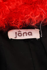 Vintage Jona Mongolian Fur Panel Coat tag @ Recess LA