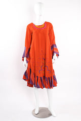 Vintage Josefa Festive Sunrise Tunic Dress mannequin front @ Recess LA