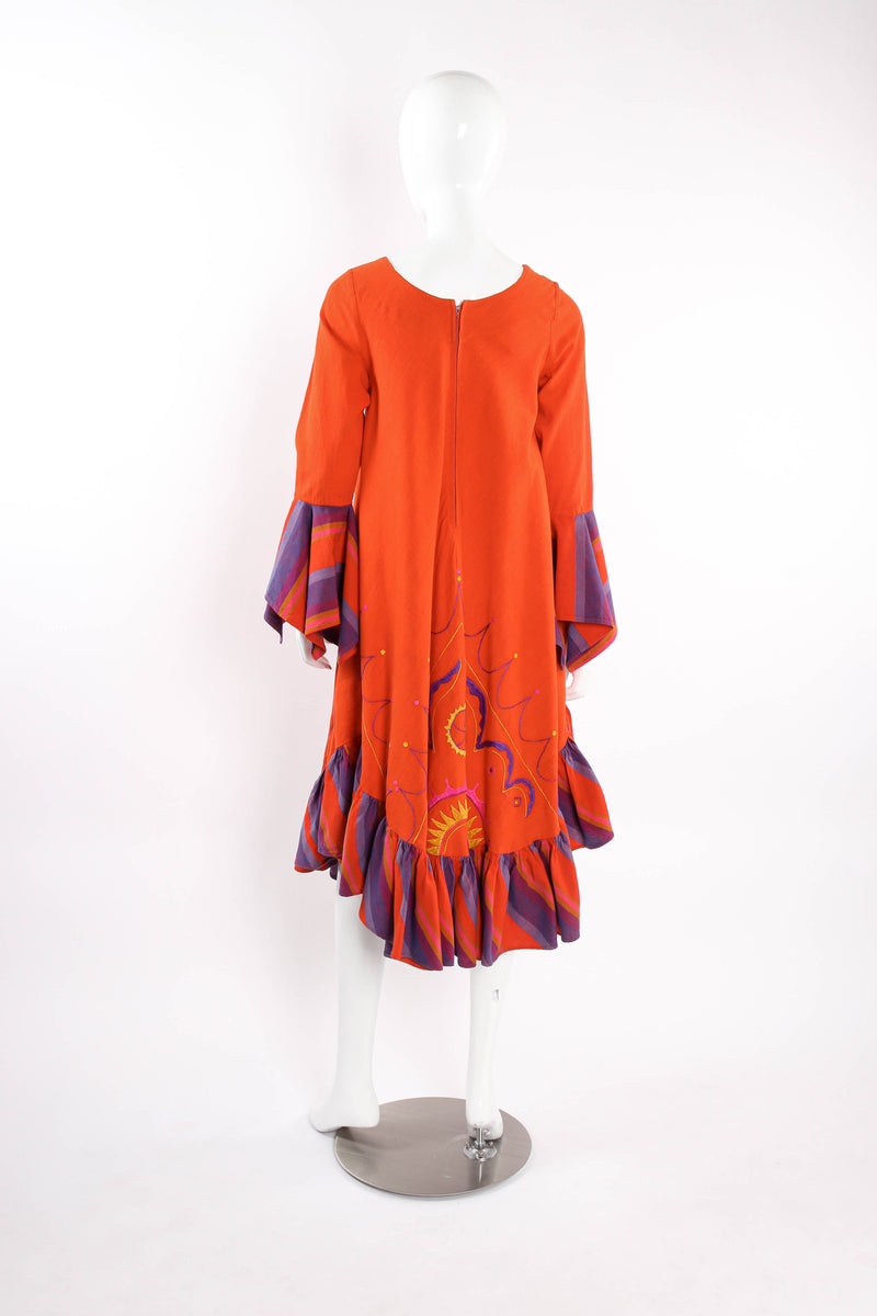 Vintage Josefa Festive Sunrise Tunic Dress mannequin back @ Recess LA