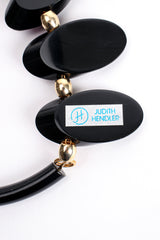 Vintage Judith Hendler Jeweled Lucite Slice Collar signature sticker at Recess Los Angeles