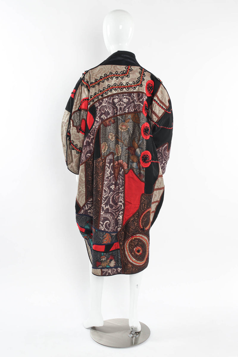 Vintage Judith Roberts Art to Wear Embroidered Patchwork Coat mannequin back @ Recess LA