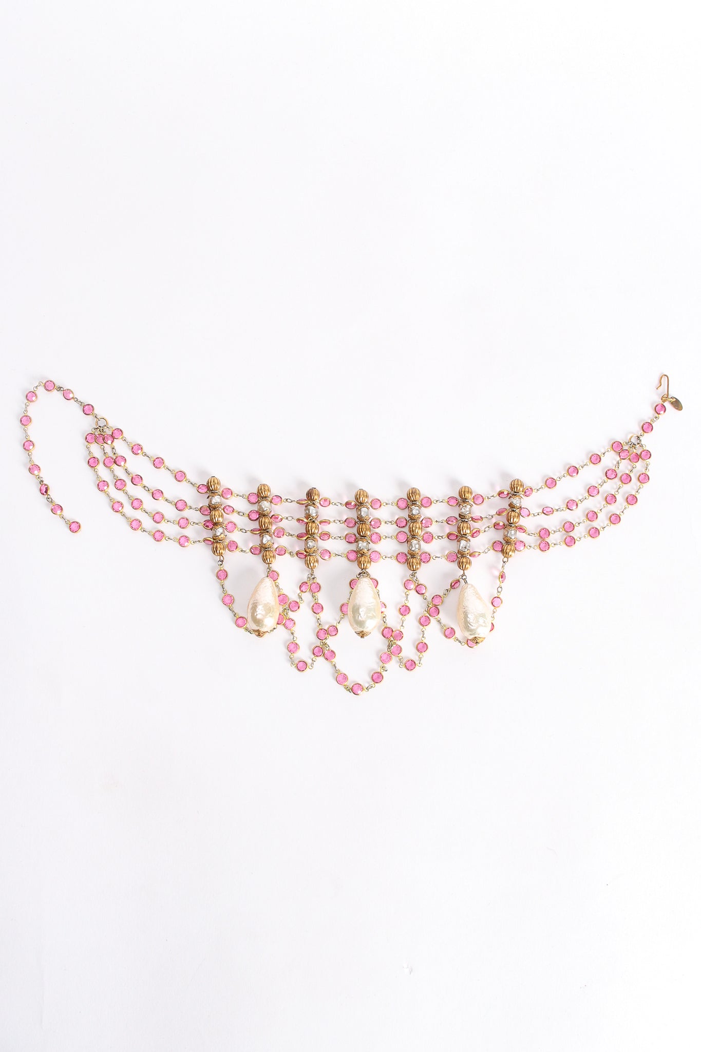 Draped Rhinestone Chain Choker