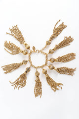 Vintage Julie Rubano Byzantine Pom Tassel Bracelet flat front @ Recess Los Angeles