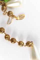 Vintage Julie Rubano Teardrop Filigree Orb Necklace signed/filigree orbs @ Recess Los Angeles