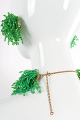 Vintage Julie Rubano Beaded Fringe Collar Bracelet & Earring Set on mannequin back at Recess LA