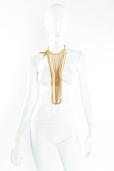 Vintage Julie Rubano Snake Drape Necklace on mannequin center drape @ Recess Los Angeles