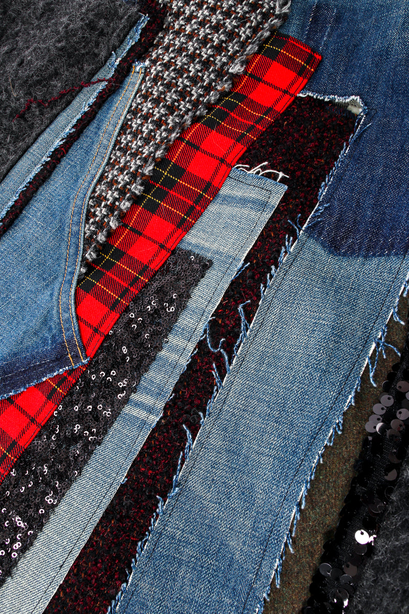 Vintage Junya Watanabe Comme des Garçons Denim Patchwork Denim Skirt detail @ Recess LA