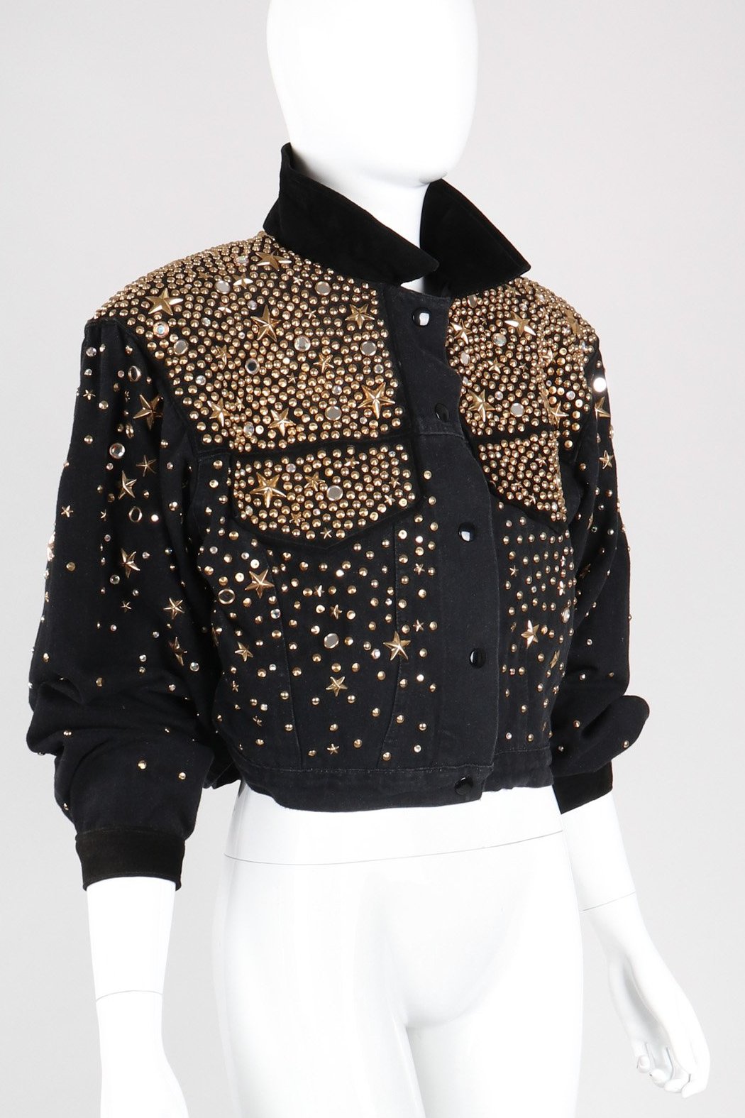 Recess Los Angeles Vintage Katherine K.Baumann Gold Starry Studded Embellished Jacket