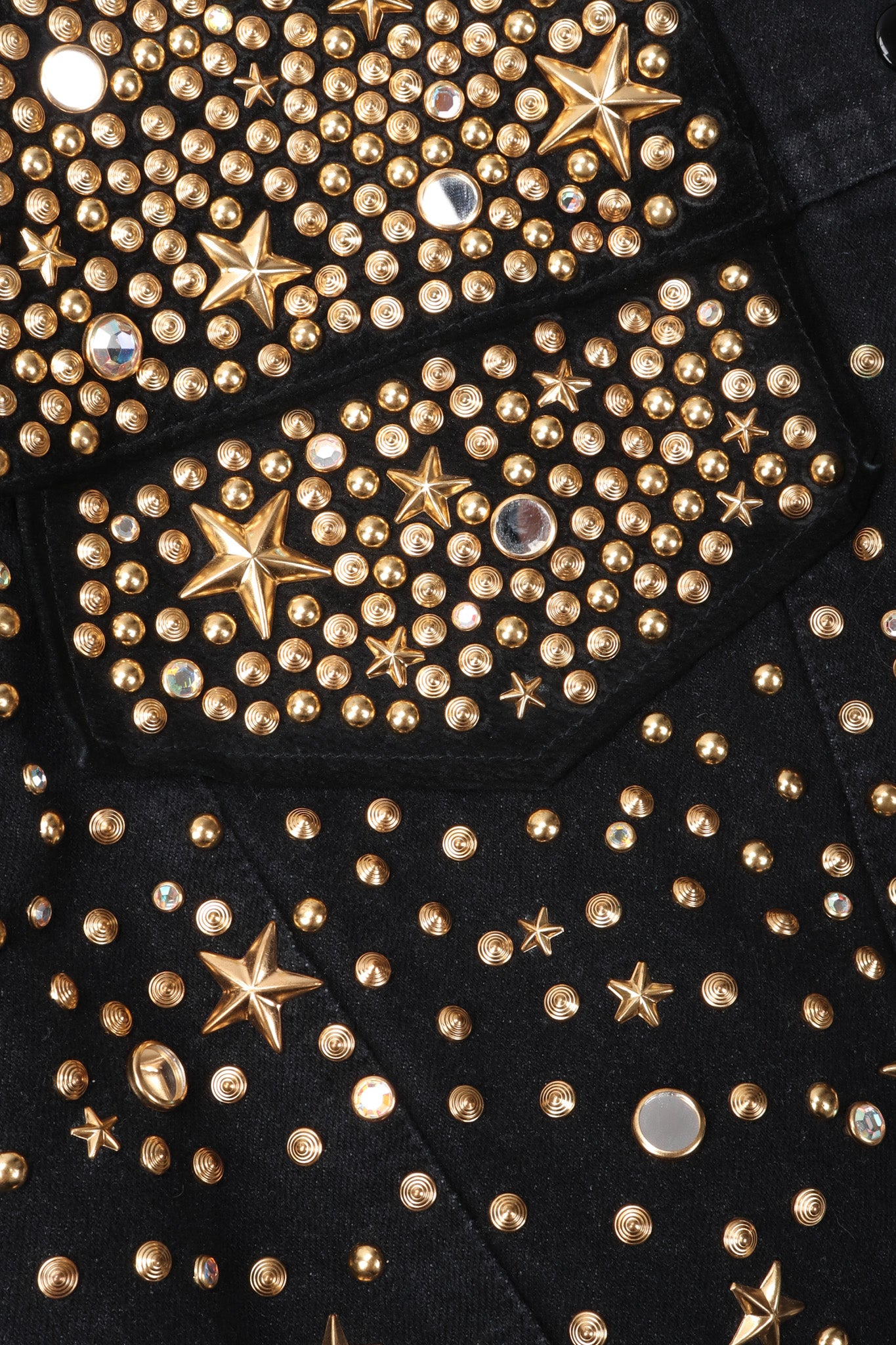 Recess Los Angeles Vintage K.Baumann Gold Starry Studded Embellished Jacket