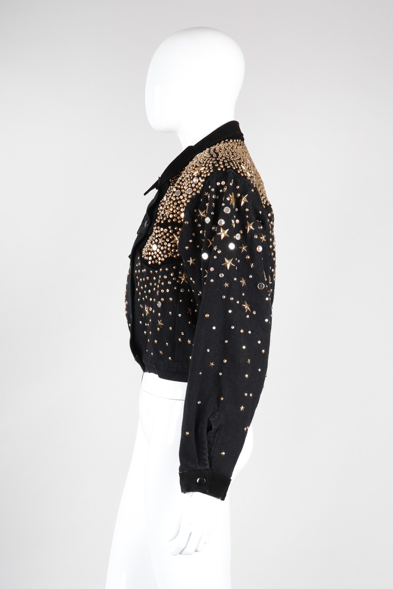 Recess Los Angeles Vintage K.Baumann Gold Starry Studded Embellished Jacket