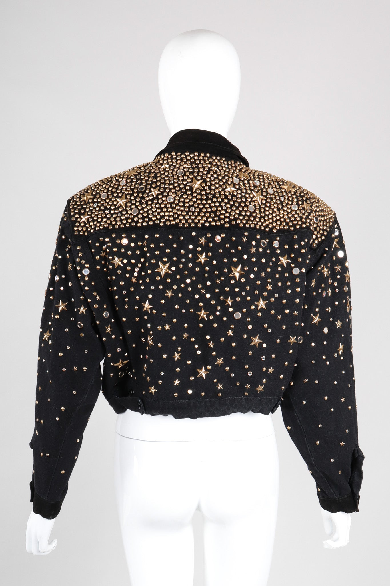 Recess Los Angeles Vintage K.Baumann Gold Starry Studded Embellished Jacket