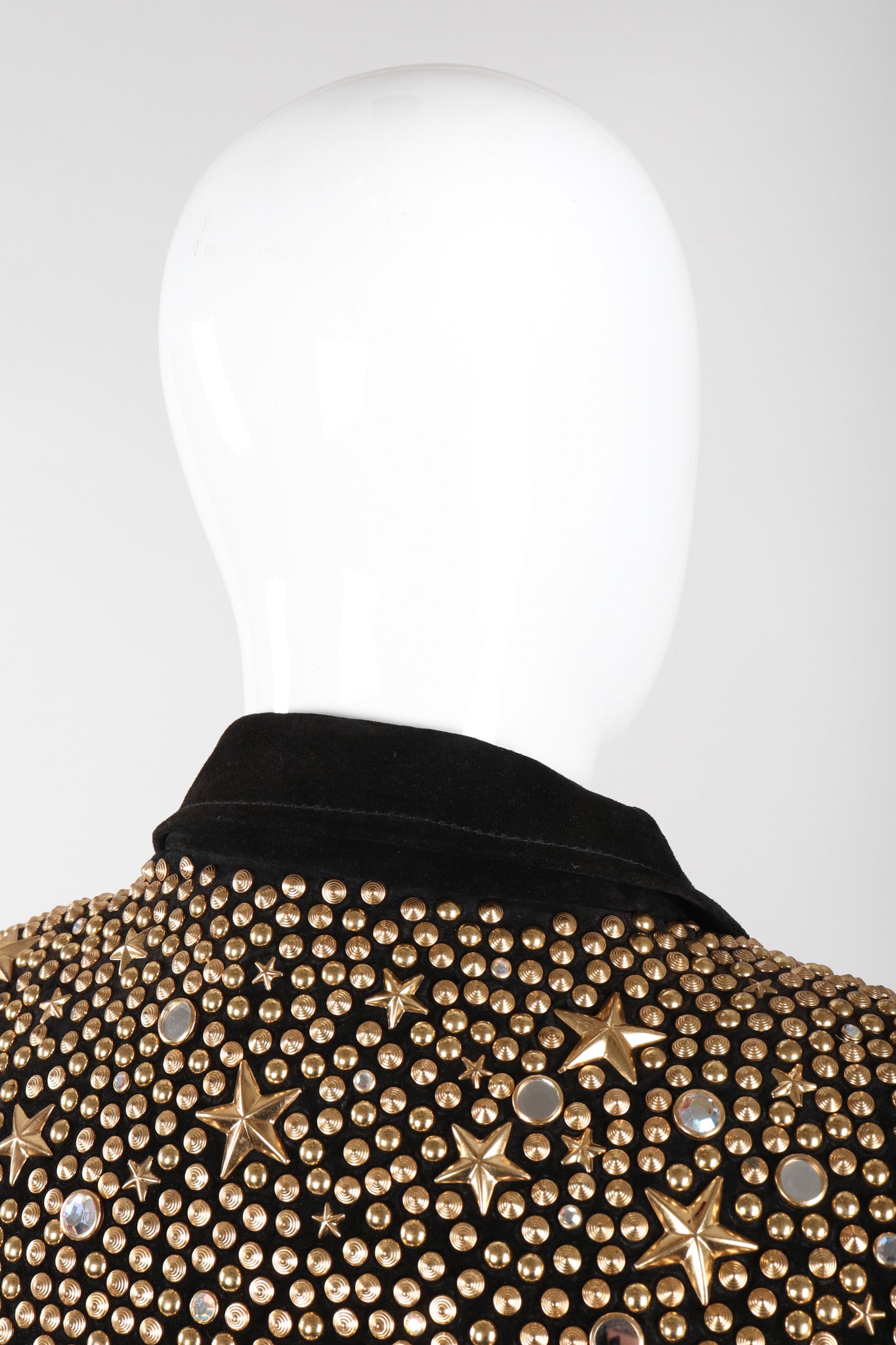 Recess Los Angeles Vintage K.Baumann Gold Starry Studded Embellished Jacket