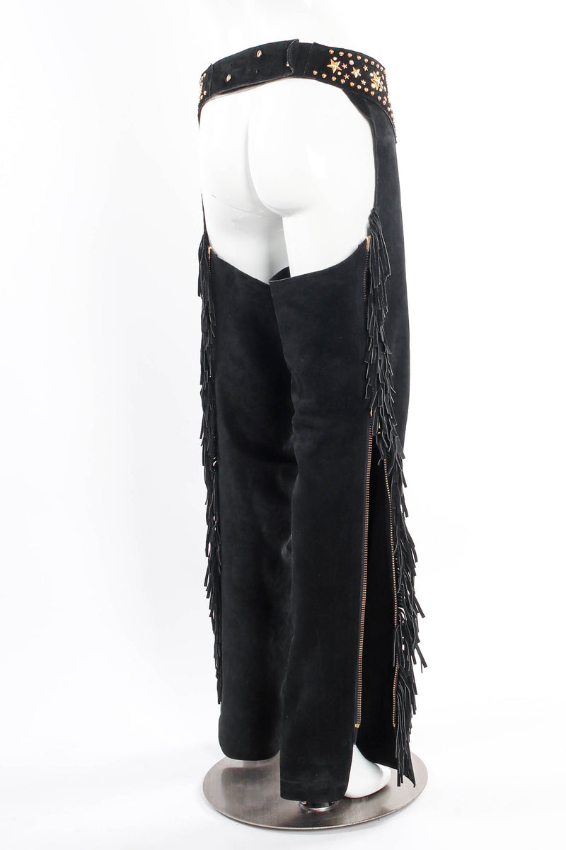 Vintage K.Baumann Stardust Studded Fringe Chaps mannequin back @ Recess LA