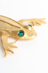 Vintage Kenneth Jay Lane Leaping Frog Brooch head/eyes close @ Recess Los Angeles