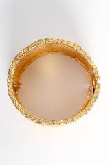 Vintage Kenneth Jay Lane Wide Textured  Bracelet top view at Recess Los Angeles